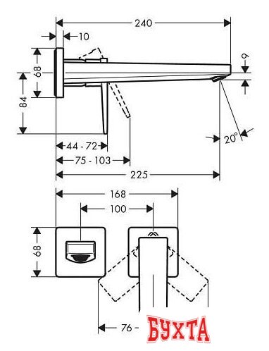 Смеситель Hansgrohe Metropol 32526340 2