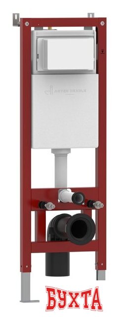 Инсталляция для унитаза Asten Readle Zentralmodul AR0501-0601CH c кнопкой (хром) 2