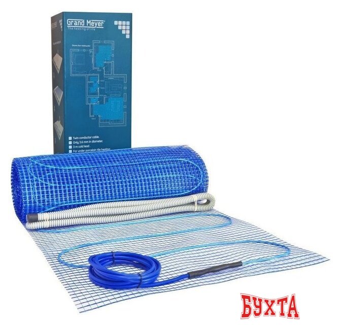 Нагревательный мат Grand Meyer THM200-010 1 кв.м. 200 Вт