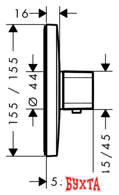 Смеситель Hansgrohe Ecostat E [15705000] 2