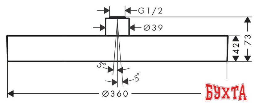 Верхний душ Hansgrohe Rainfinity 360 26231990 3