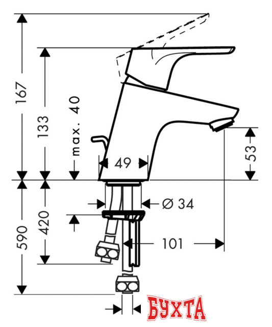 Смеситель Hansgrohe Focus [31132000] 2