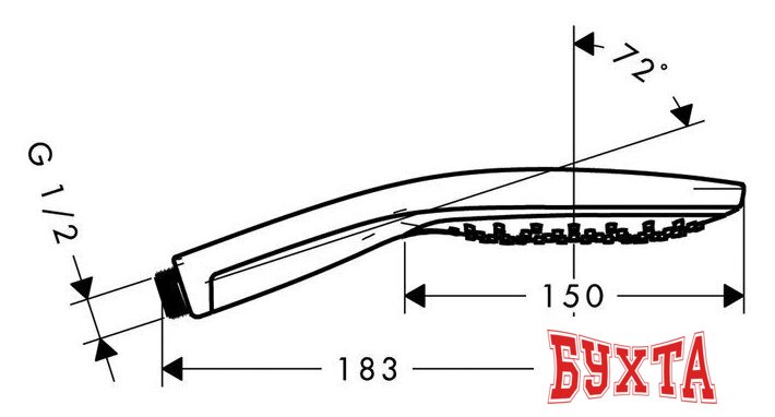 Душевая лейка Hansgrohe Raindance Select S 150 Air 3jet [28588400] 2
