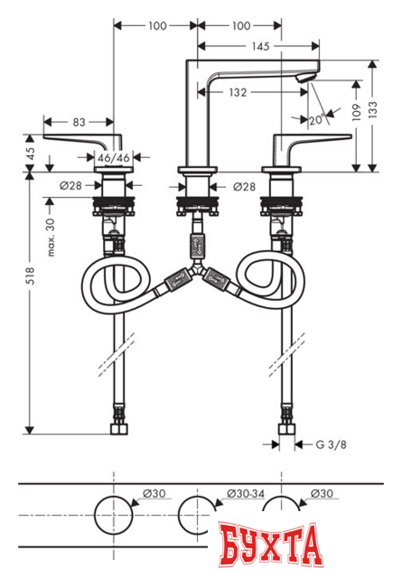 Смеситель Hansgrohe Metropol 32514000 2