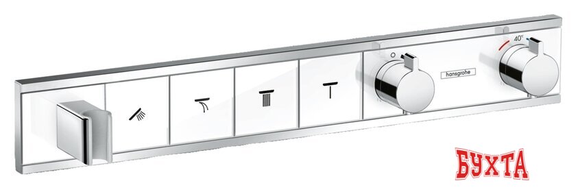 Смеситель Hansgrohe RainSelect 15357400 (белый/хром)