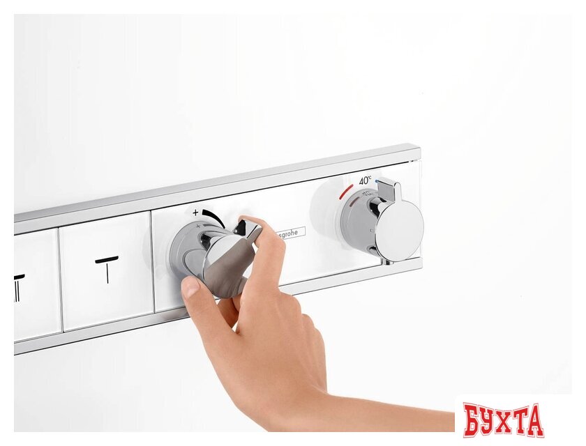 Смеситель Hansgrohe RainSelect 15357400 (белый/хром) 4