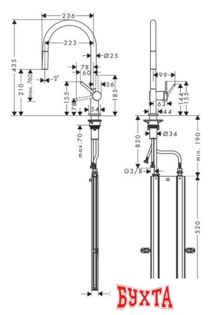 Смеситель Hansgrohe Talis M54 72803000 2
