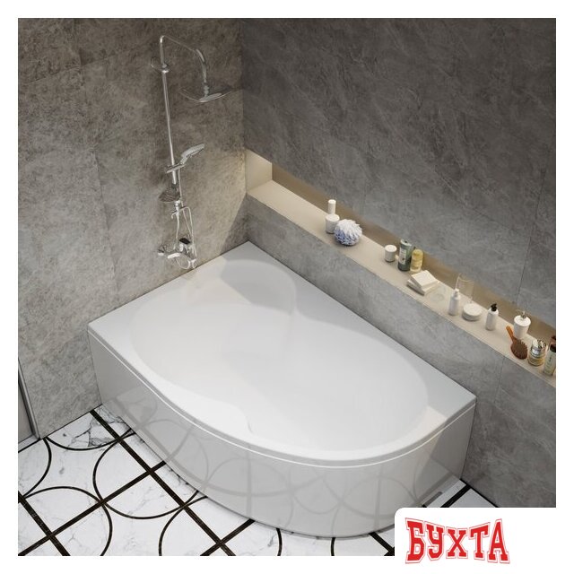 Ванна Triton Мари 170x110 R (с каркасом, экраном и сифоном) 5