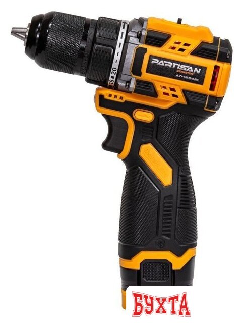 Дрель-шуруповерт Partisan AD-1660BL (с 2-мя АКБ, кейс) 3