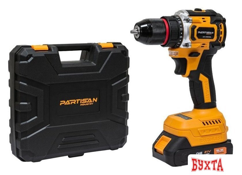 Дрель-шуруповерт Partisan AD-2150BL (с 2-мя АКБ, кейс)