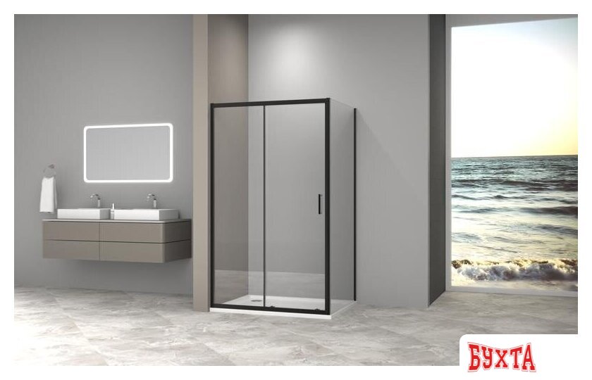 Душевой уголок Aquabath AB-11C-1280-2000-BK 2