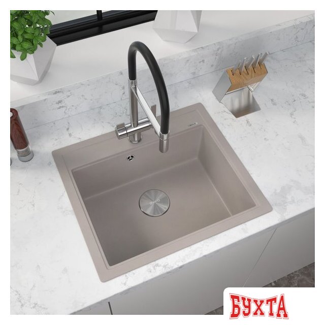 Кухонная мойка ZorG Rock 60 Premium alumetallic 1