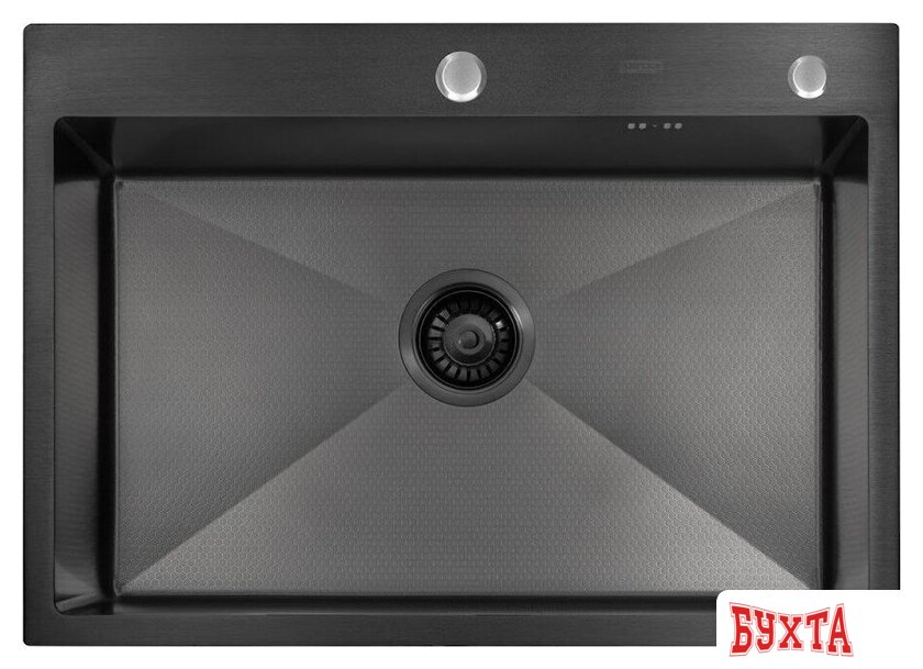 Кухонная мойка ARFEKA ECO AR 700*500 BLACK PVD NANO DECOR 4
