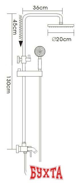 Душевая система FRAP F2416 2