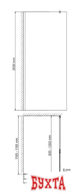 Душевая стенка Wasserkraft Rossel 28W39 4