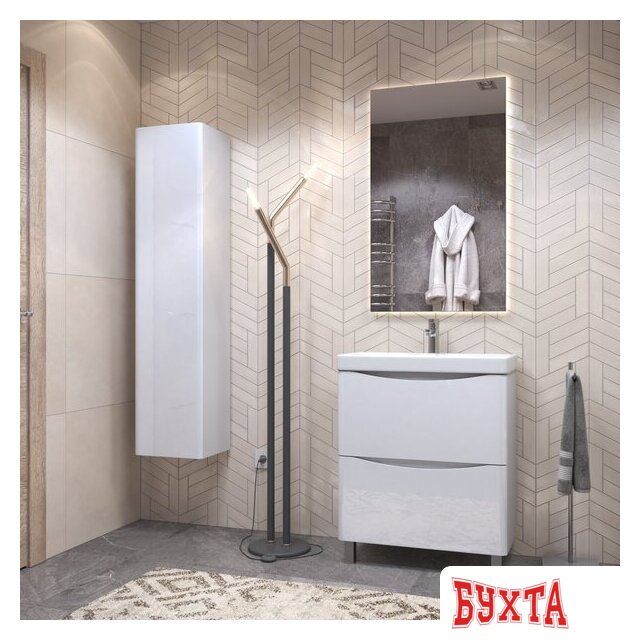 Мебель для ванных комнат Vigo Шкаф-пенал Glem 350 навесной 4