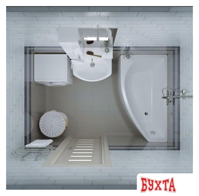 Ванна Triton Бэлла Экстра 140x77 R (с каркасом) 4