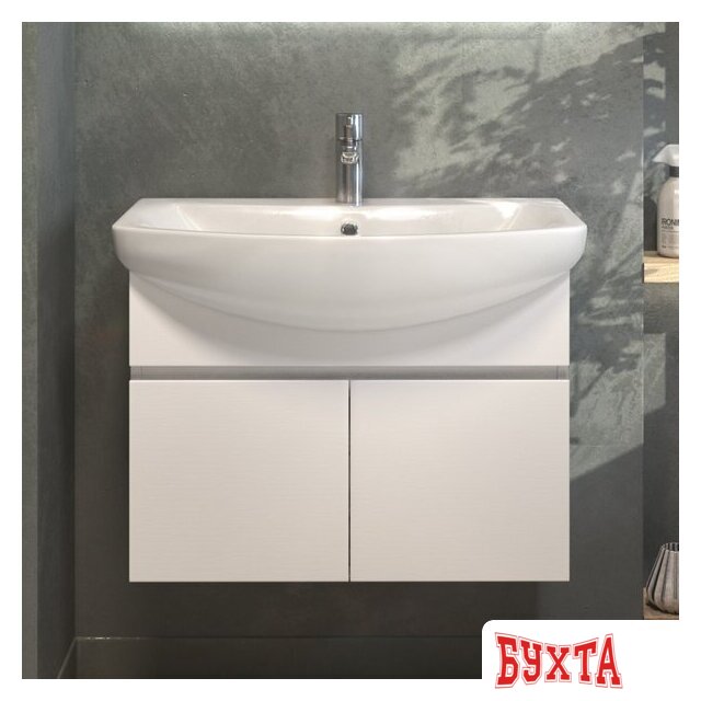 Мебель для ванных комнат Vigo Тумба под умывальник Wing 700-2-0 Балтика навесная (белый) 3