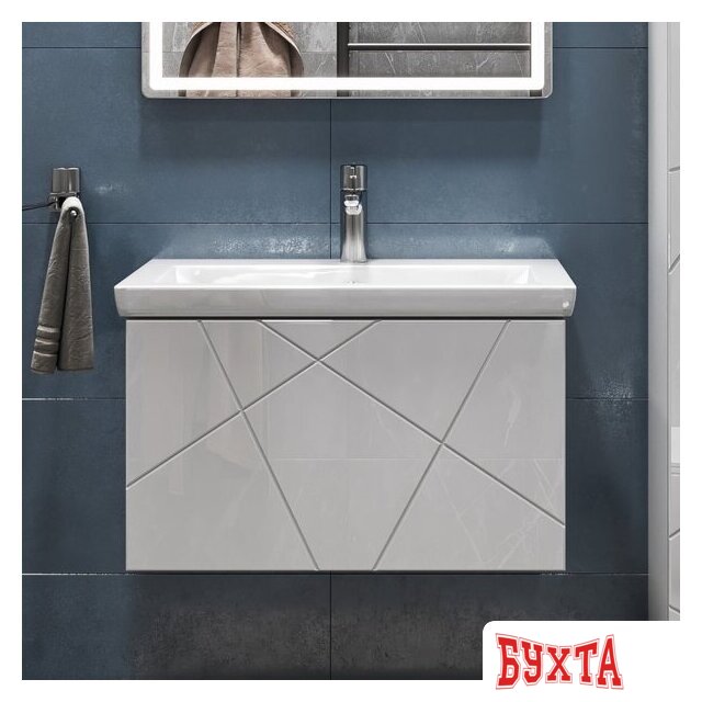 Мебель для ванных комнат Vigo Тумба под умывальник Geometry 700-0-1 Como навесная 3