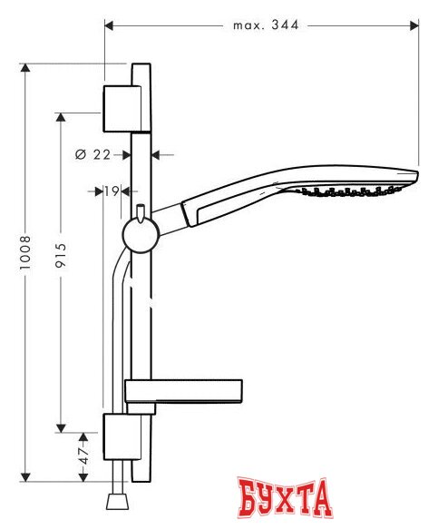 Душевой гарнитур Hansgrohe Raindance Select S 150 (27803400) 2