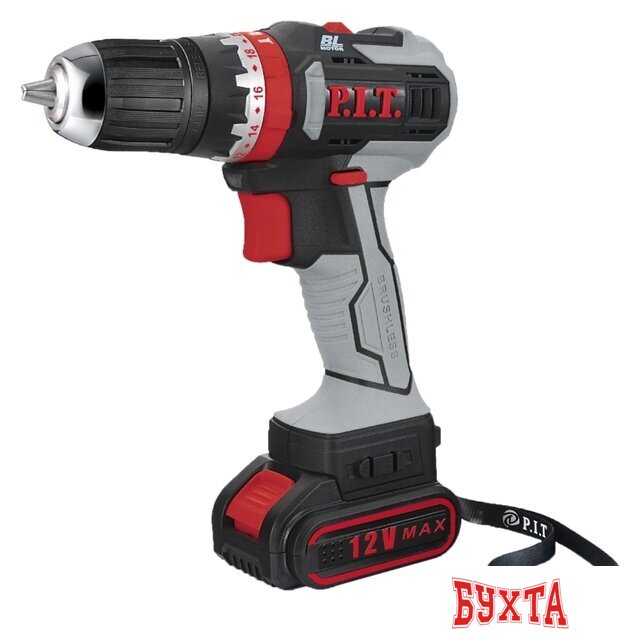 Ударная дрель-шуруповерт P.I.T. PID03001-12M2/BL (с 2-мя АКБ, кейс)