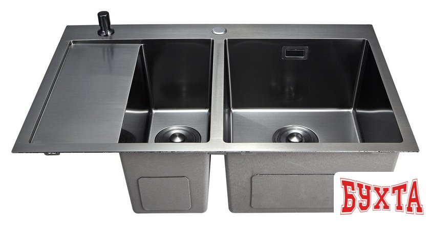 Кухонная мойка Stellar Evier E7850NB-2 R (нано черный) 4