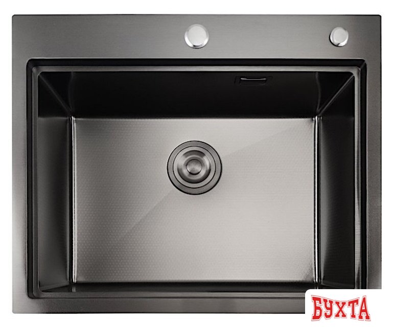 Кухонная мойка Stellar Decor S7050NB-A-D (нано черный, c доской) 4