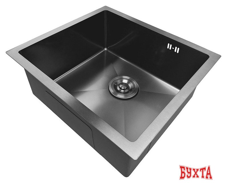 Кухонная мойка Asteria A5045NB-D1 (черный декор) 3