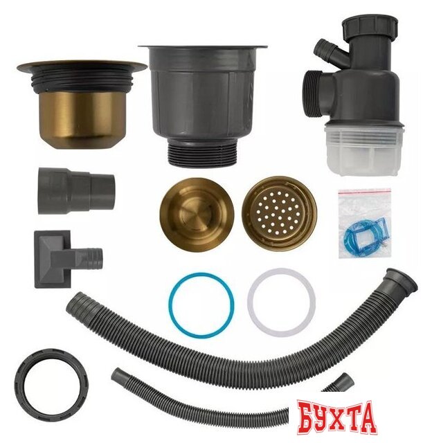 Кухонная мойка Asteria A5050GL-D1 (золото декор) 4