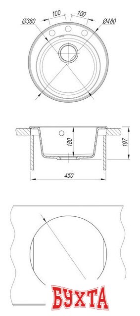 Кухонная мойка Dr. Gans Smart Пион (дюна) 2