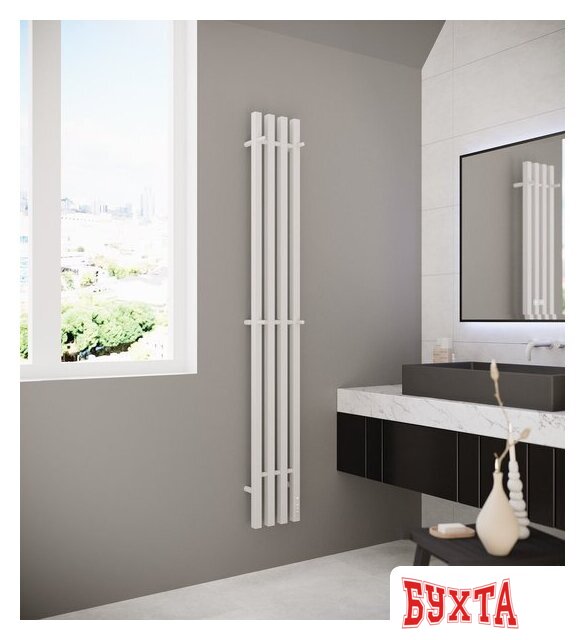 Полотенцесушитель TERMINUS Стойка Quatro Проф 1600 (белый) 3