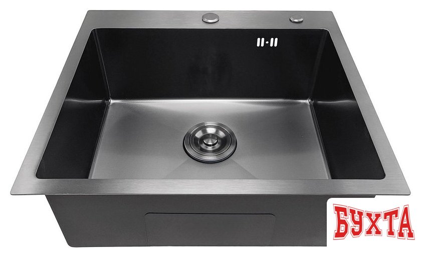 Кухонная мойка Asteria A5550NB-D1 (черный декор) 2