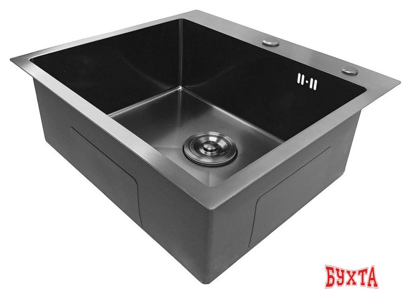 Кухонная мойка Asteria A5550NB-D1 (черный декор) 3