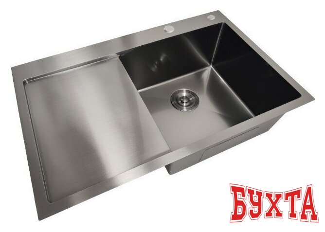 Кухонная мойка Stellar Decor S6550NB-R-D (нано черный) 4