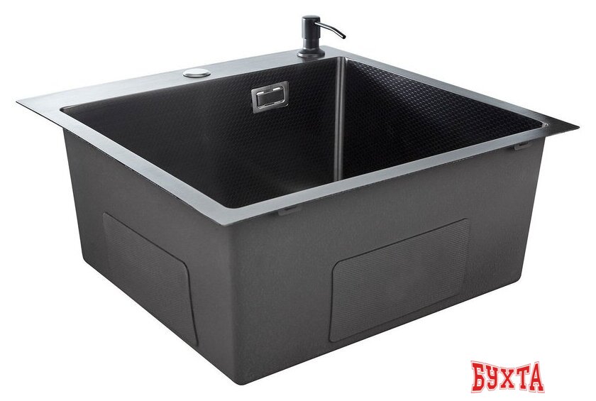 Кухонная мойка Stellar Decor S4444NB-D (нано черный) 5