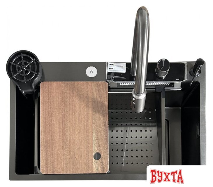 Кухонная мойка Stellar Decor S7545NB-C-D