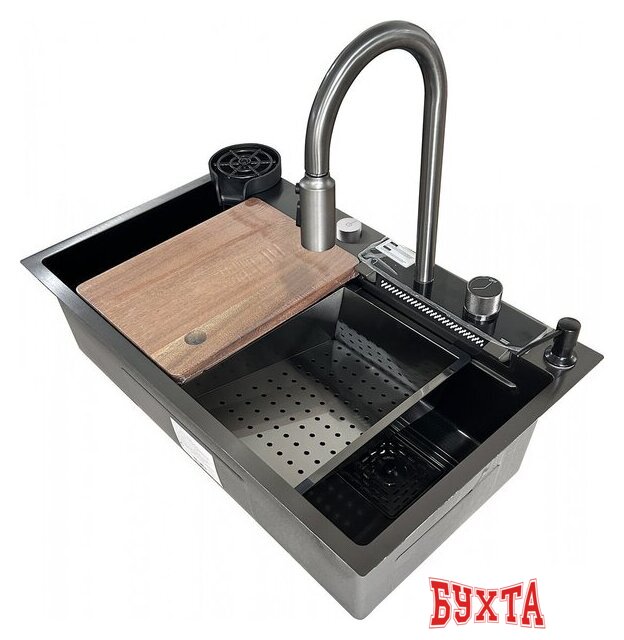 Кухонная мойка Stellar Decor S7545NB-C-D 2