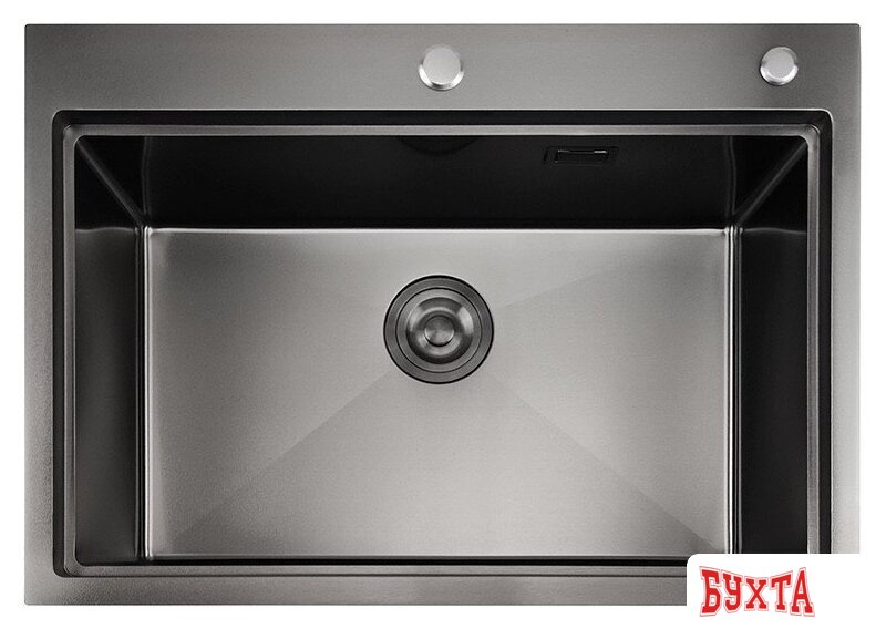 Кухонная мойка Stellar S7050NB-A (нано черный, c доской) 5