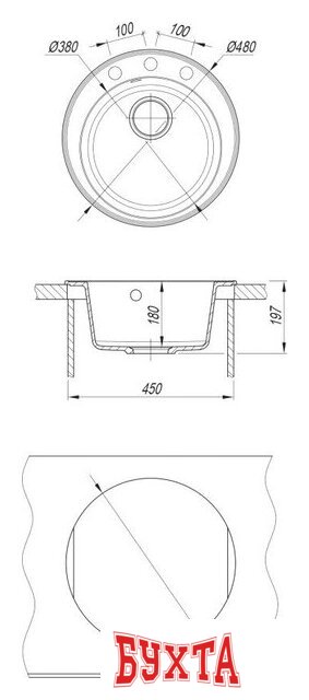 Кухонная мойка Dr. Gans Smart Пион (серый) 2