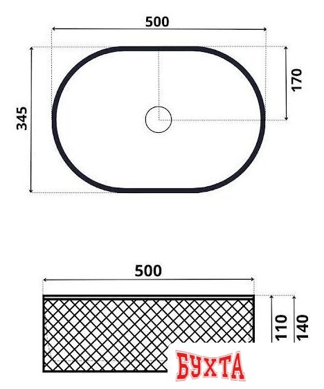 Умывальник Roxen Vine Oval 570240 2