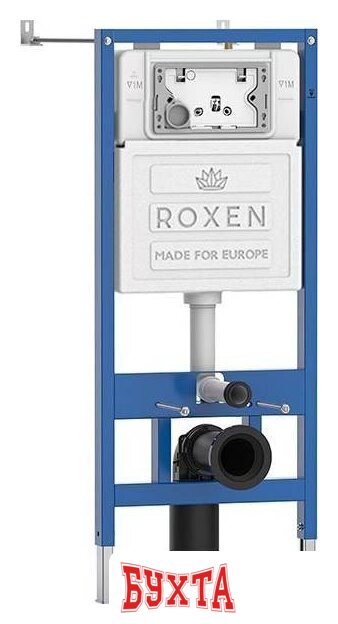 Унитаз подвесной Roxen Vine Tornado в комплекте с инсталляцией StounFix Dual Fresh 6 в 1 979025 (кнопка: черный глянцевый) 5