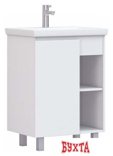 Мебель для ванных комнат Vigo Тумба под умывальник Milos 600-1-0 Como (белый)