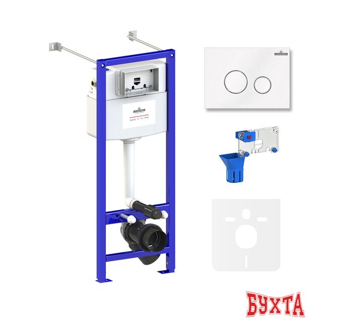 Инсталляция для унитаза Lavinia Boho Relfix 5 в 1 77020052 (белое стекло)