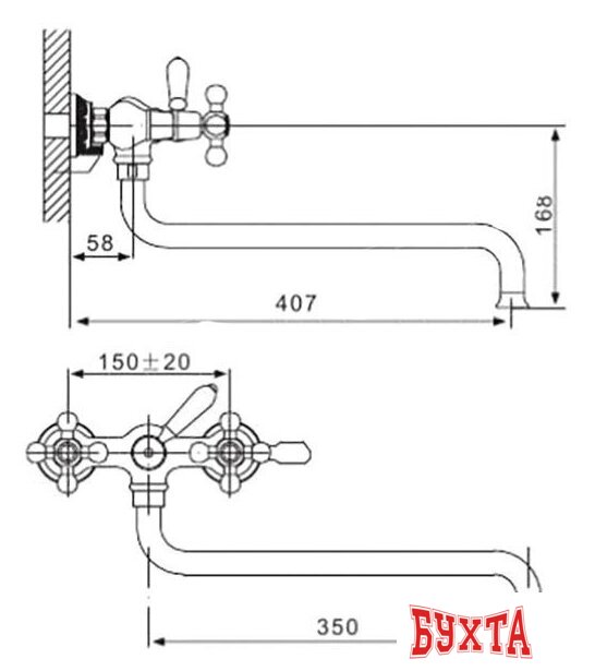 Смеситель Gappo G2265-3 2