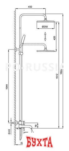 Душевая система Gappo G2406-6 2