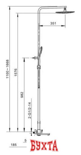 Душевая система Gappo G2417-3 2