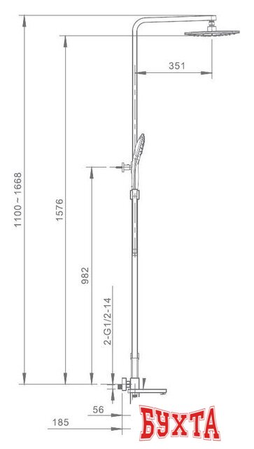 Душевая система Gappo G2417-6 2