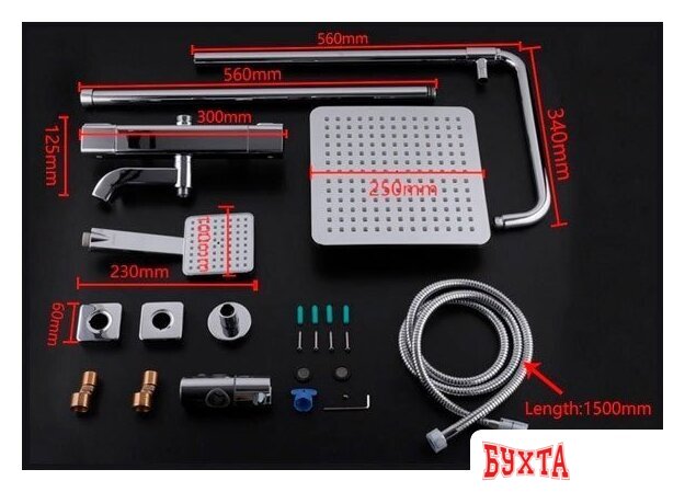 Душевая система Gappo G2491 (хром) 3