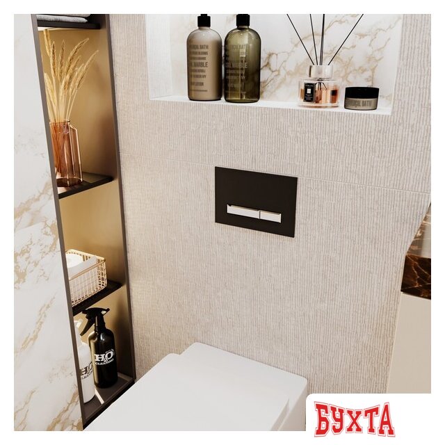 Инсталляция для унитаза Lavinia Boho Relfix 5 в 1 77020057 (матовый черный/белый пластик) 3