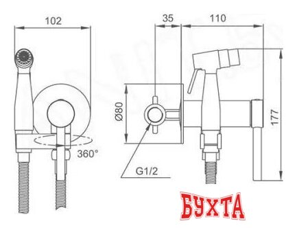 Гигиенический душ Gappo G7206 2